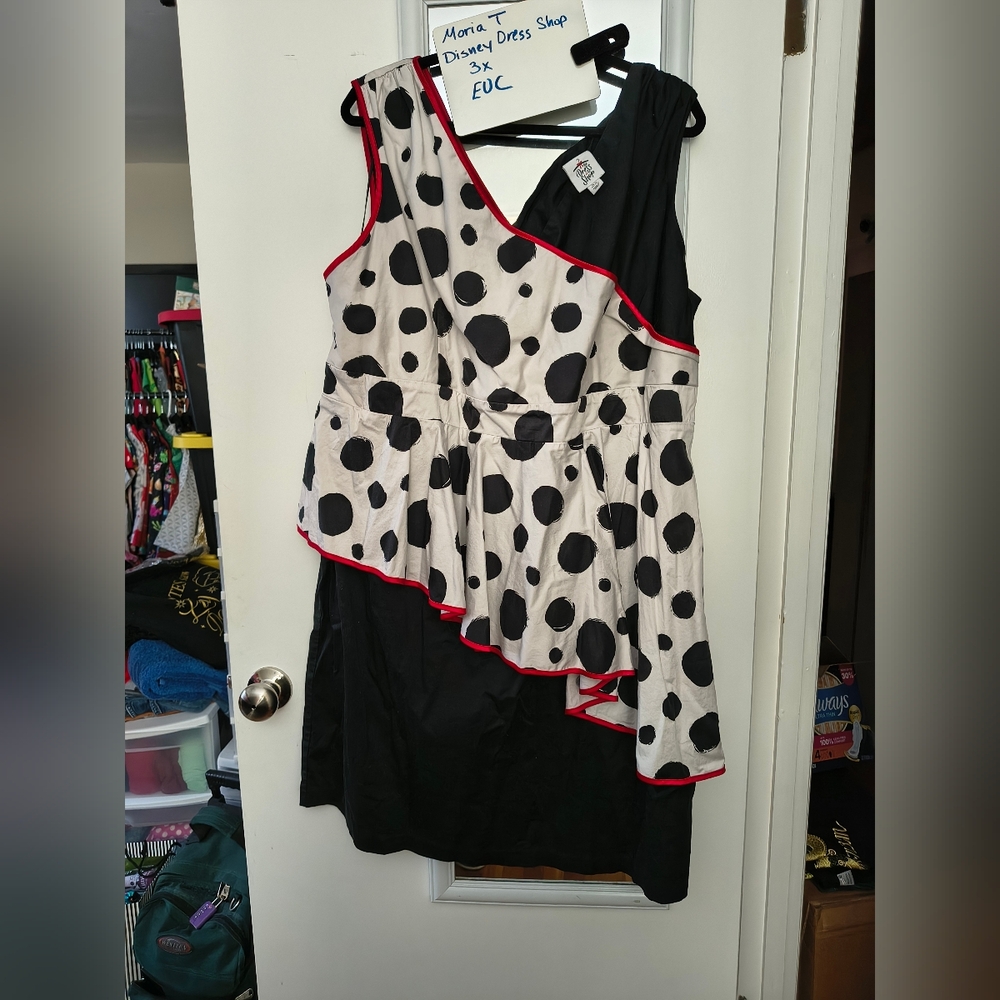 Disney Dress Shop Cruella DeVille Cocktail Dress 3x EUC